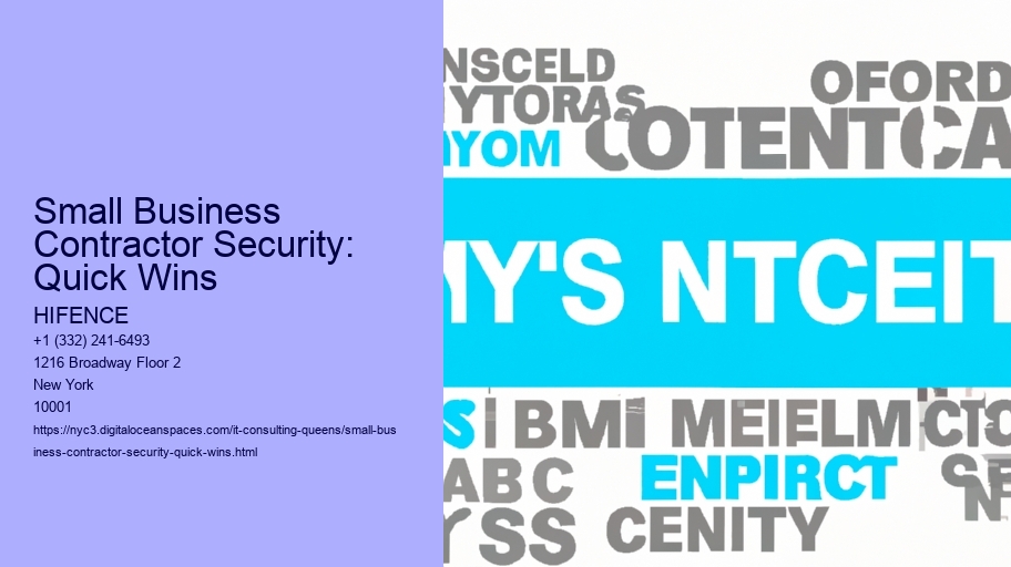 Small Business Contractor Security: Quick Wins