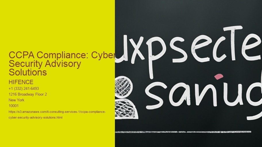 CCPA Compliance: Cyber Security Advisory Solutions