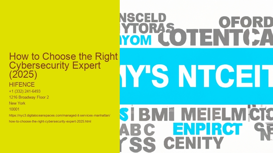How to Choose the Right Cybersecurity Expert (2025)