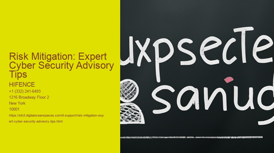 Risk Mitigation: Expert Cyber Security Advisory Tips