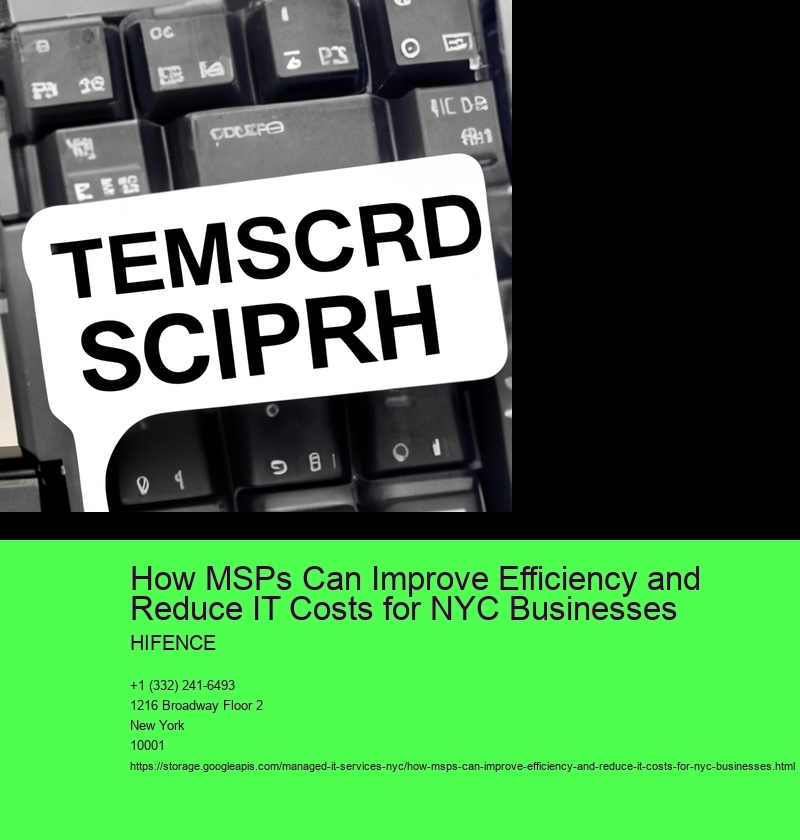 How MSPs Can Improve Efficiency and Reduce IT Costs for NYC Businesses
