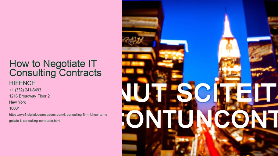 How to Negotiate IT Consulting Contracts