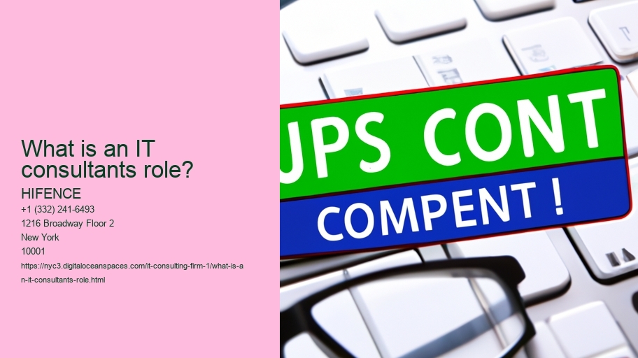 What is an IT consultants role?