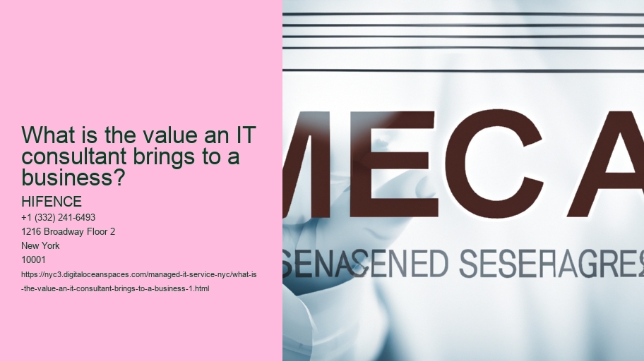 What is the value an IT consultant brings to a business?
