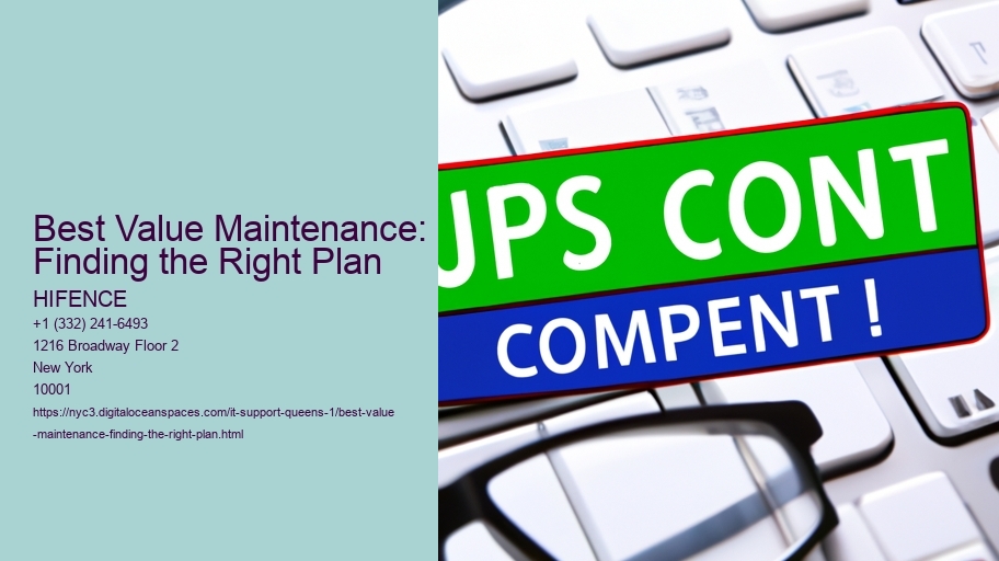 Best Value Maintenance: Finding the Right Plan