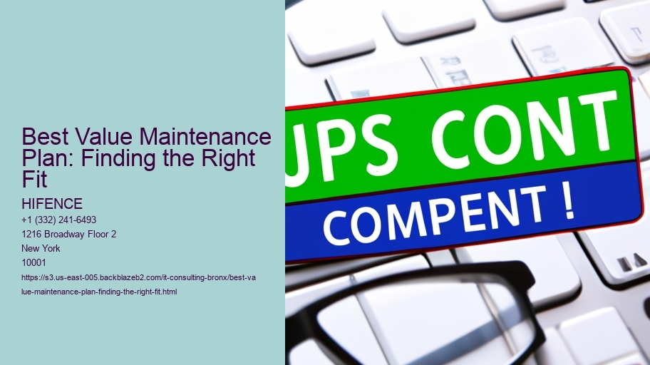 Best Value Maintenance Plan: Finding the Right Fit