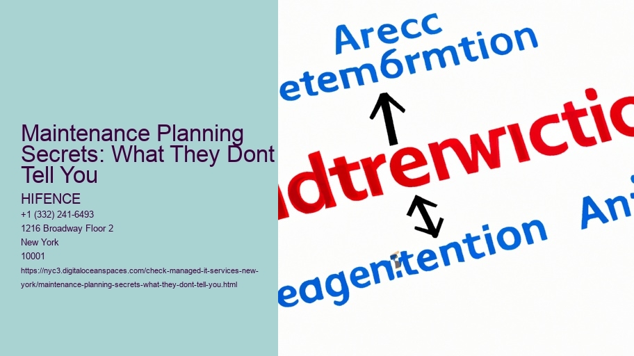 Maintenance Planning Secrets: What They Dont Tell You