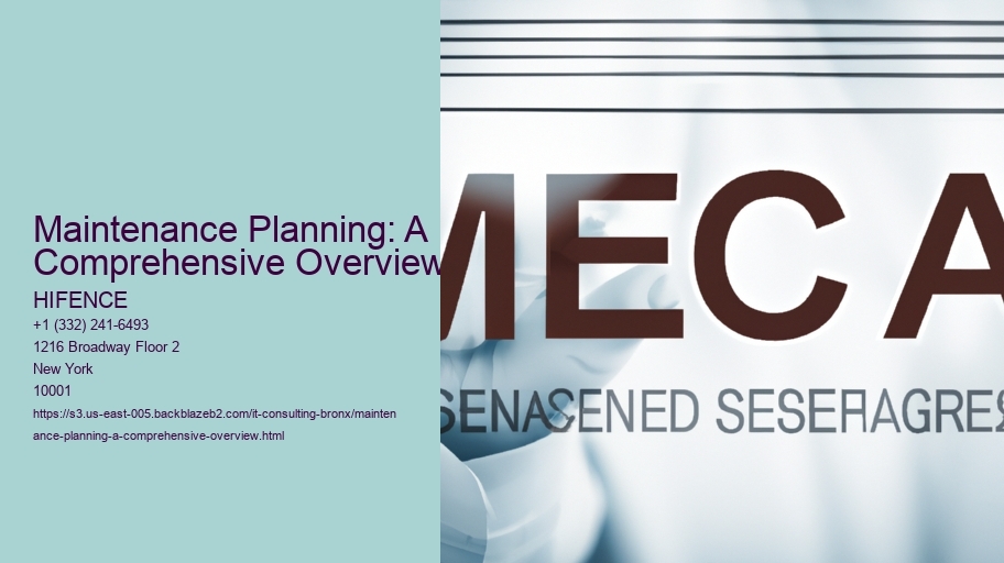 Maintenance Planning: A Comprehensive Overview