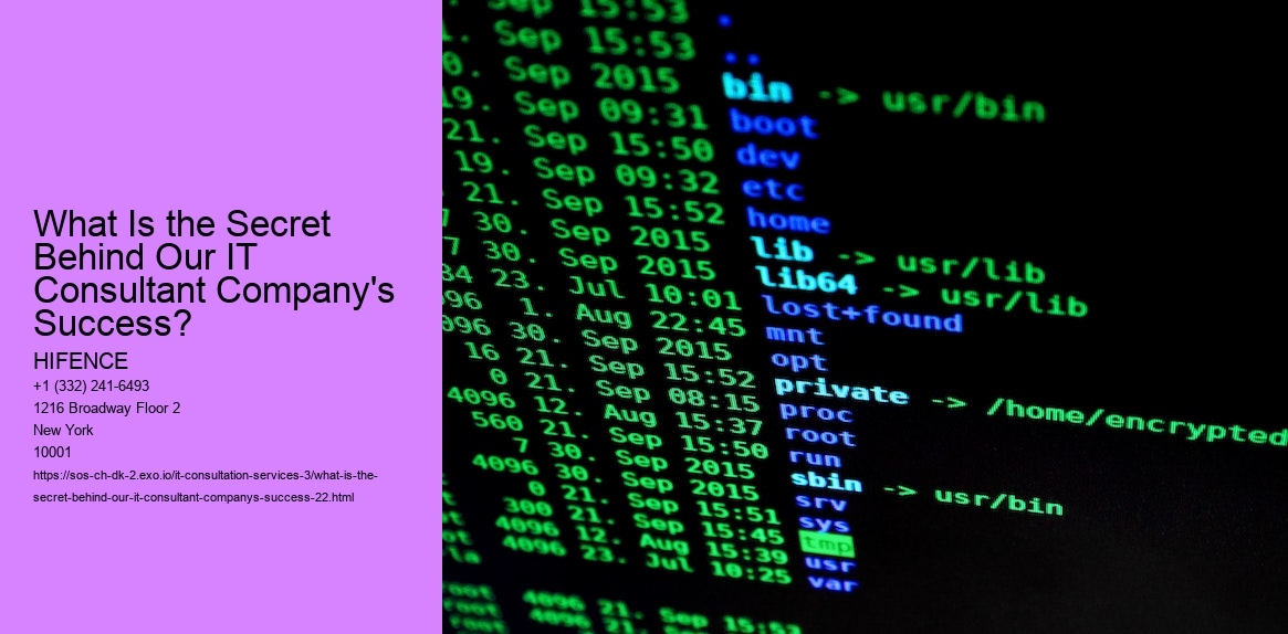 What Is the Secret Behind Our IT Consultant Company's Success?