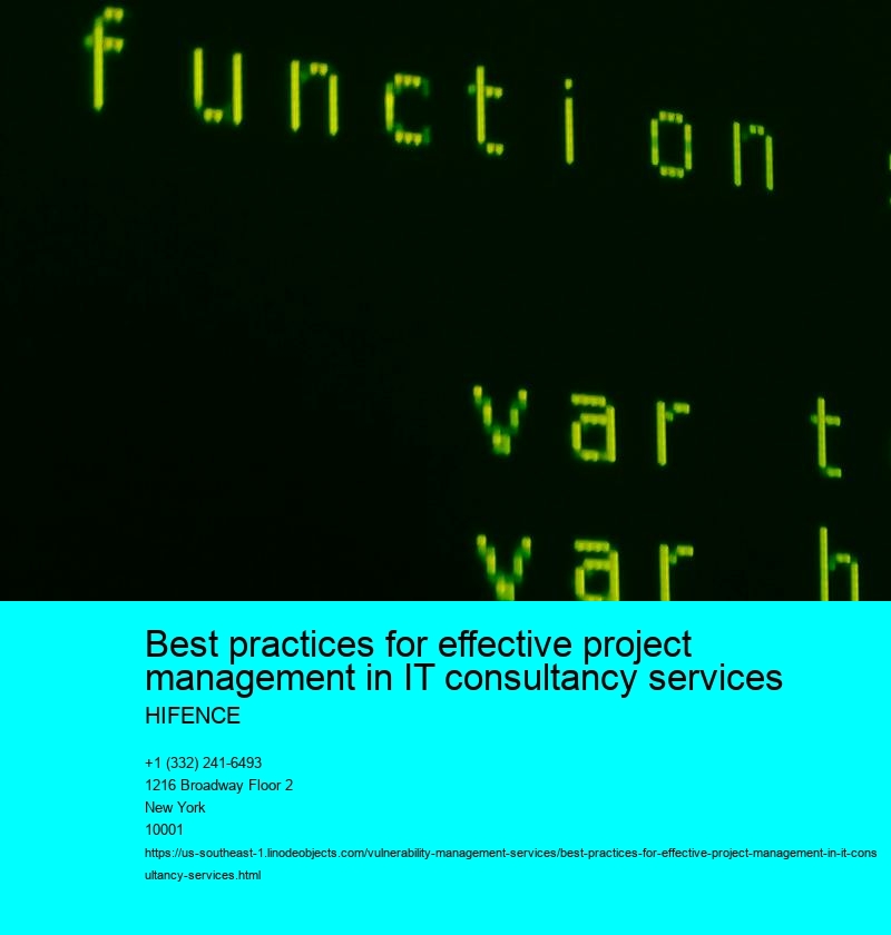Best practices for effective project management in IT consultancy services