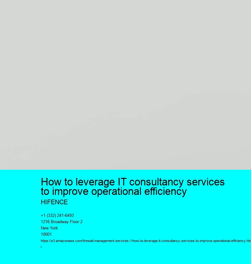 How to leverage IT consultancy services to improve operational efficiency