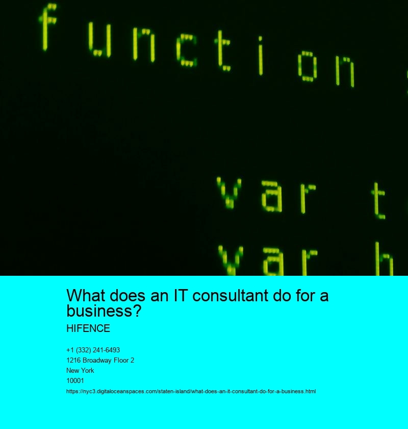 What does an IT consultant do for a business?