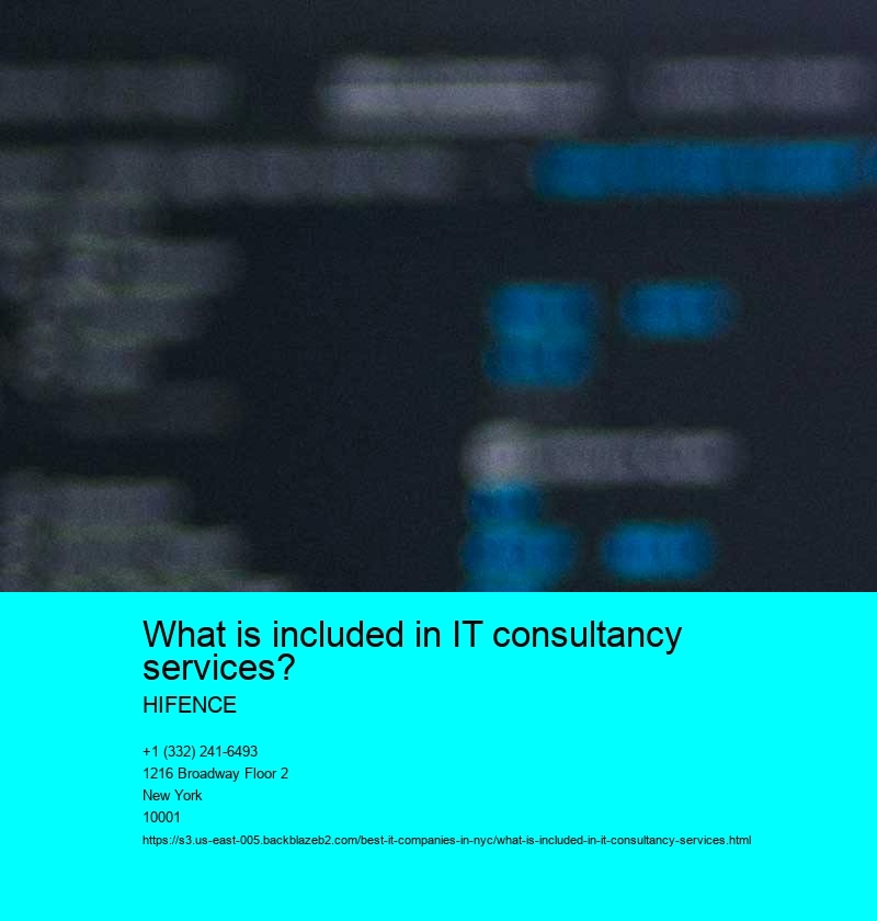 What is included in IT consultancy services?