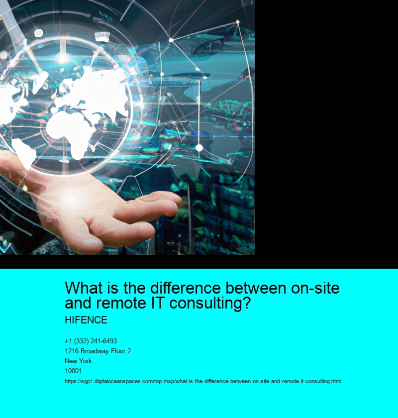What is the difference between on-site and remote IT consulting?