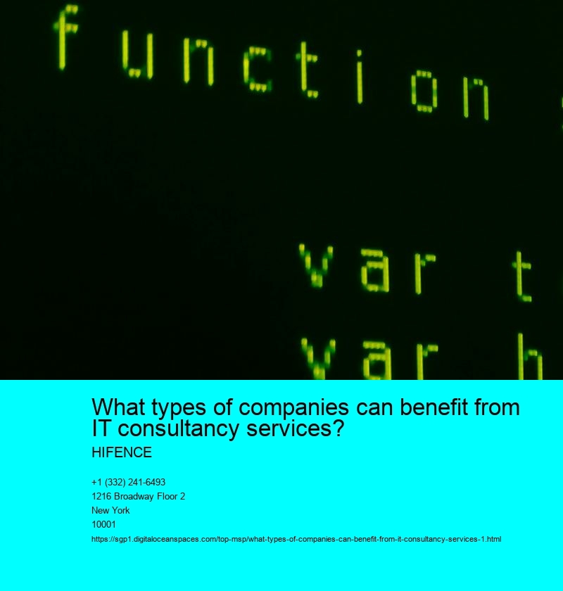 What types of companies can benefit from IT consultancy services?