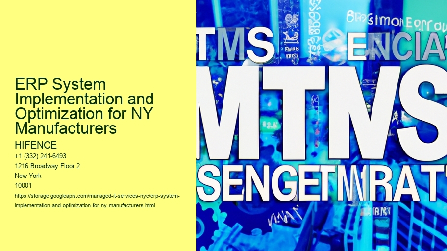 ERP System Implementation and Optimization for NY Manufacturers