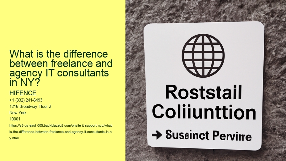 What is the difference between freelance and agency IT consultants in NY?