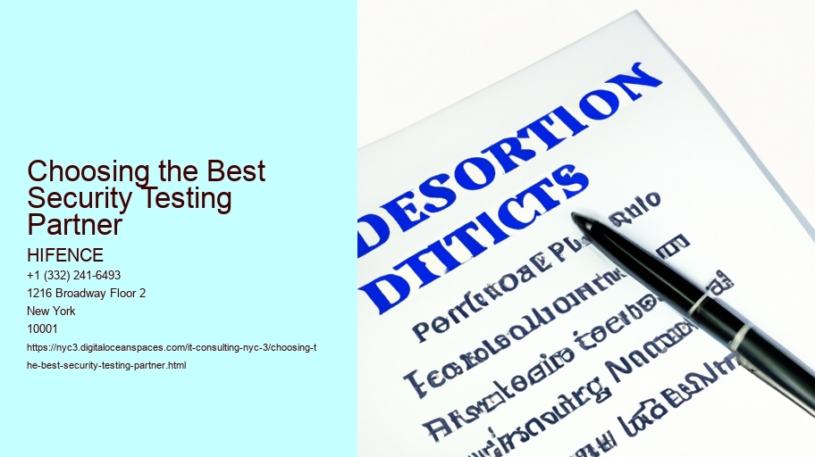 Choosing the Best Security Testing Partner