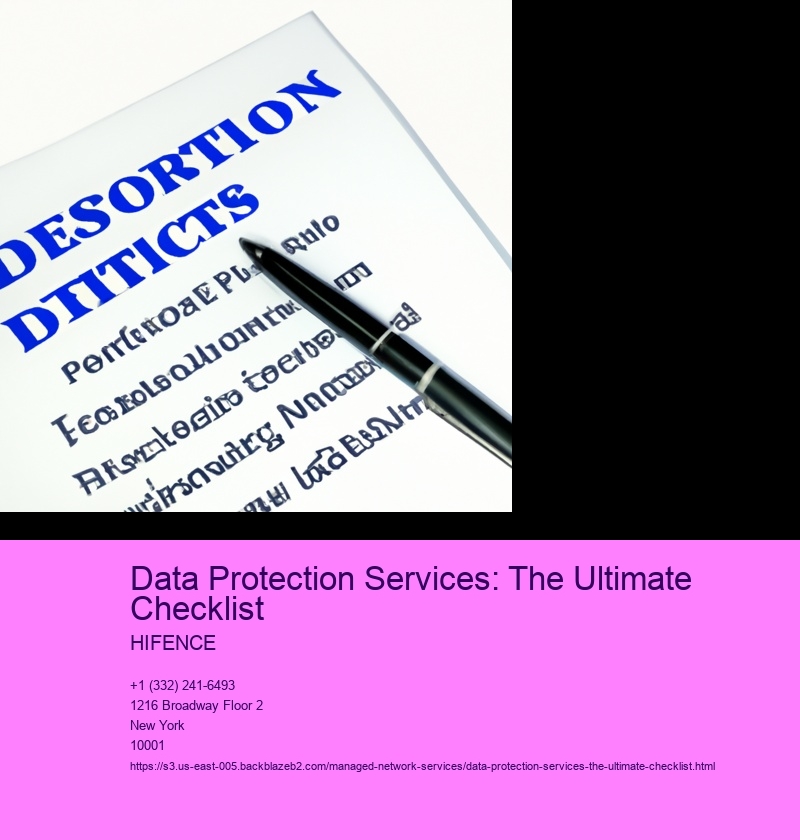 Data Protection Services: The Ultimate Checklist