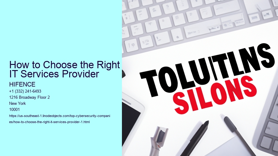 How to Choose the Right IT Services Provider