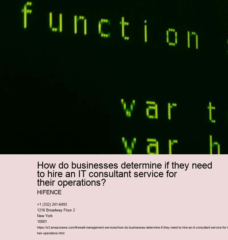 How do businesses determine if they need to hire an IT consultant service for their operations?