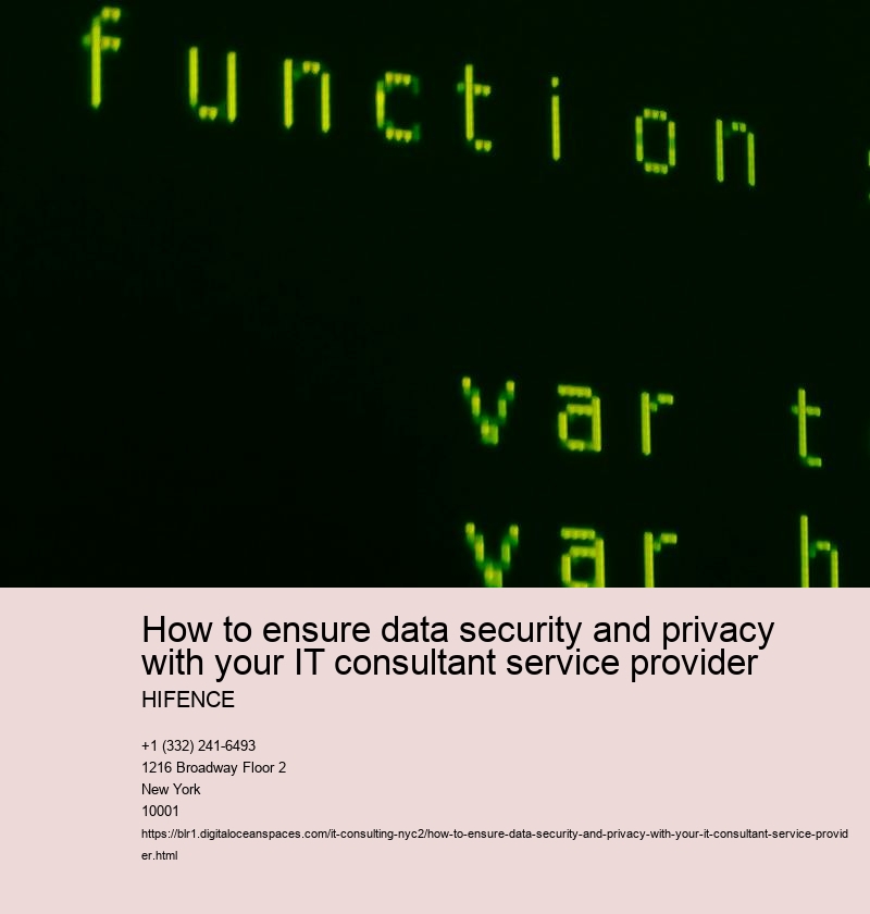Conduct thorough background checks on IT consultant service providers