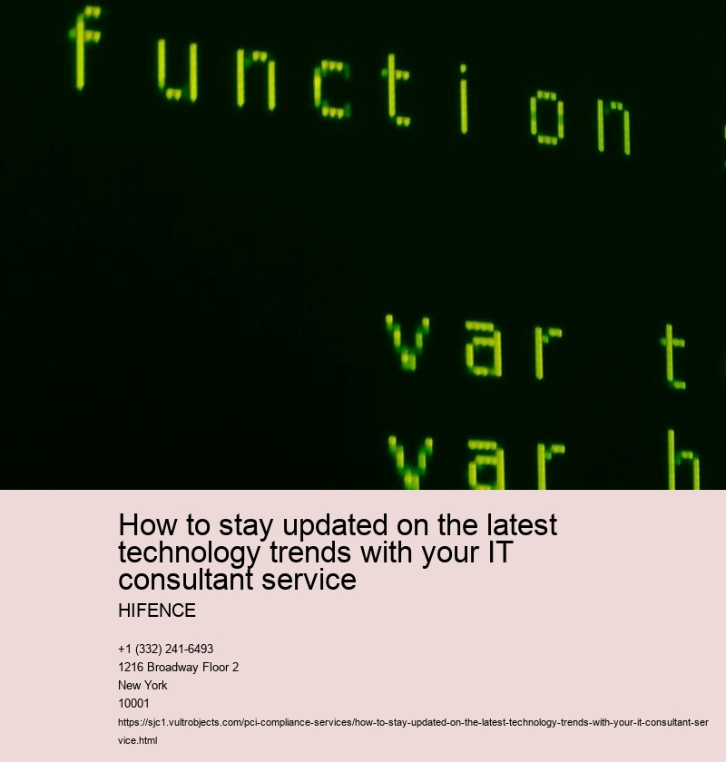 Set up regular meetings with your IT consultant