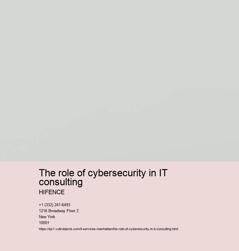 The role of cybersecurity in IT consulting 