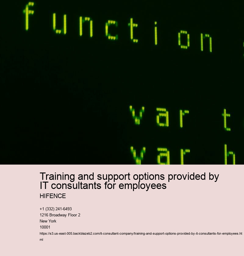 Training and support options provided by IT consultants for employees 