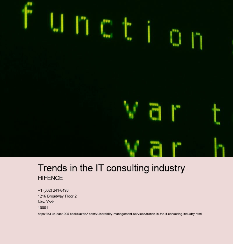 Trends in the IT consulting industry 