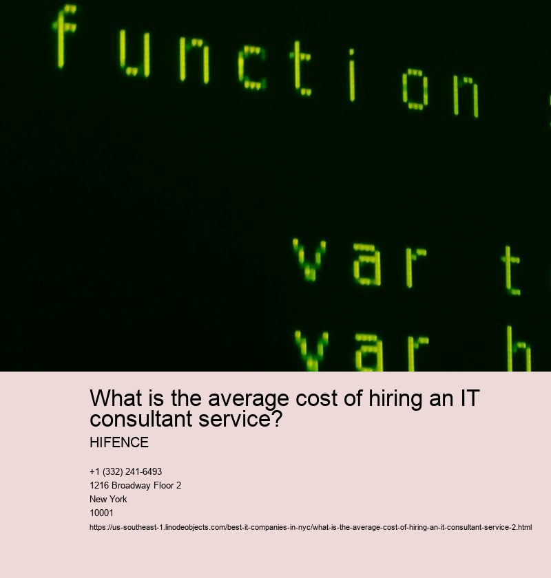 What is the average cost of hiring an IT consultant service?