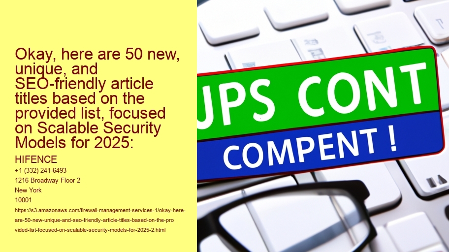 Okay, here are 50 new, unique, and SEO-friendly article titles based on the provided list, focused on Scalable Security Models for 2025: