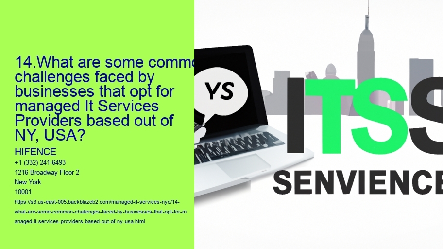 14.What are some common challenges faced by businesses that opt for managed It Services Providers based out of NY, USA? 