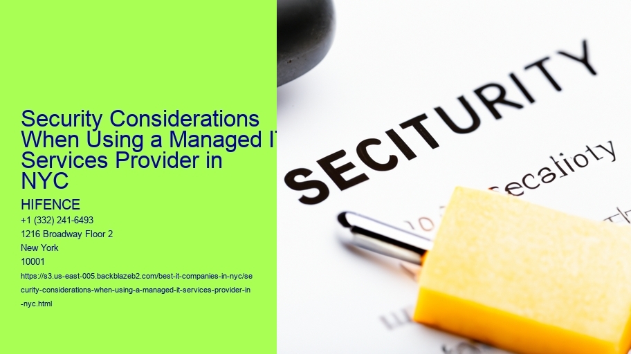 Security Considerations When Using a Managed IT Services Provider in NYC