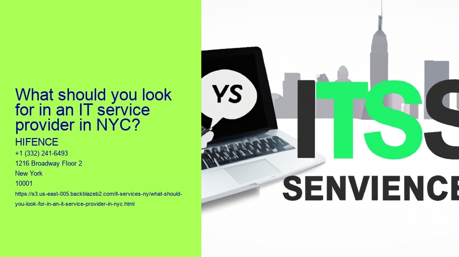 What should you look for in an IT service provider in NYC?