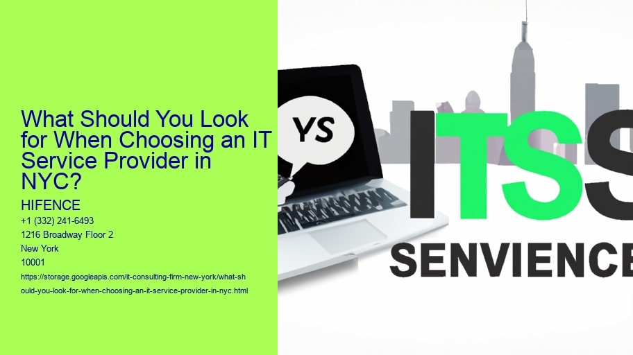 What Should You Look for When Choosing an IT Service Provider in NYC?