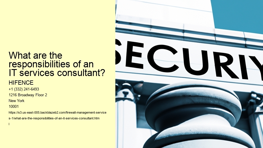 What are the responsibilities of an IT services consultant?