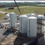 Installation of a multi FRP tank system at a BASF chemical facility.