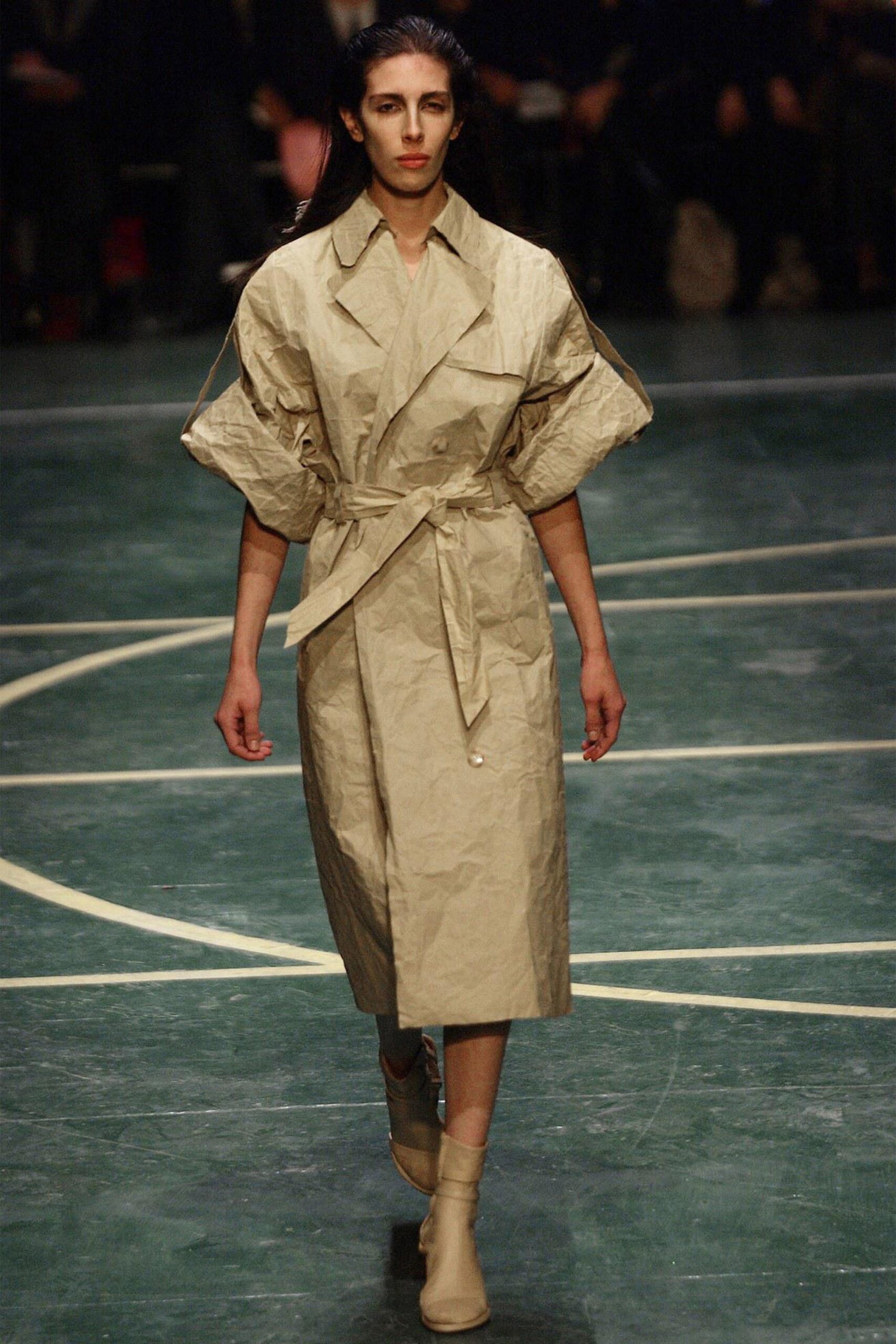 beige relaxed cotton trench coat