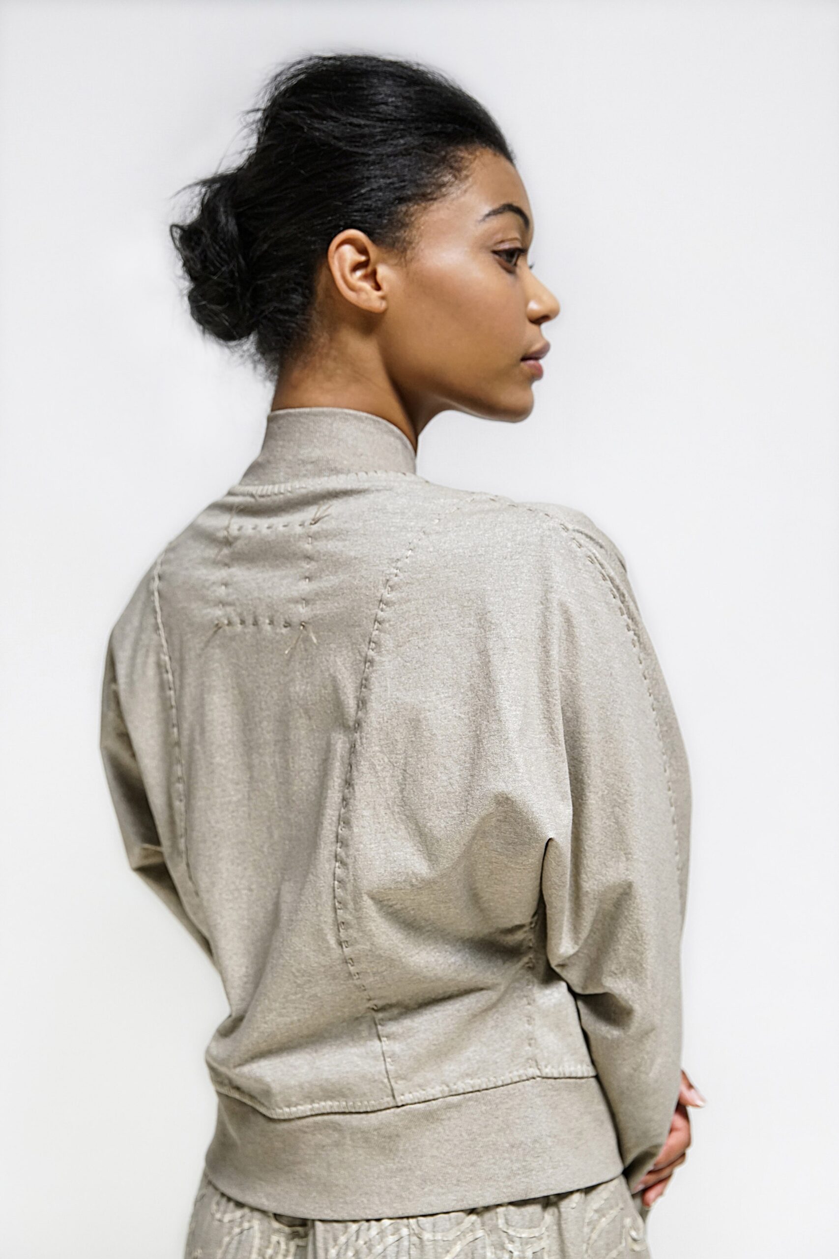 beige relaxed cotton jacket