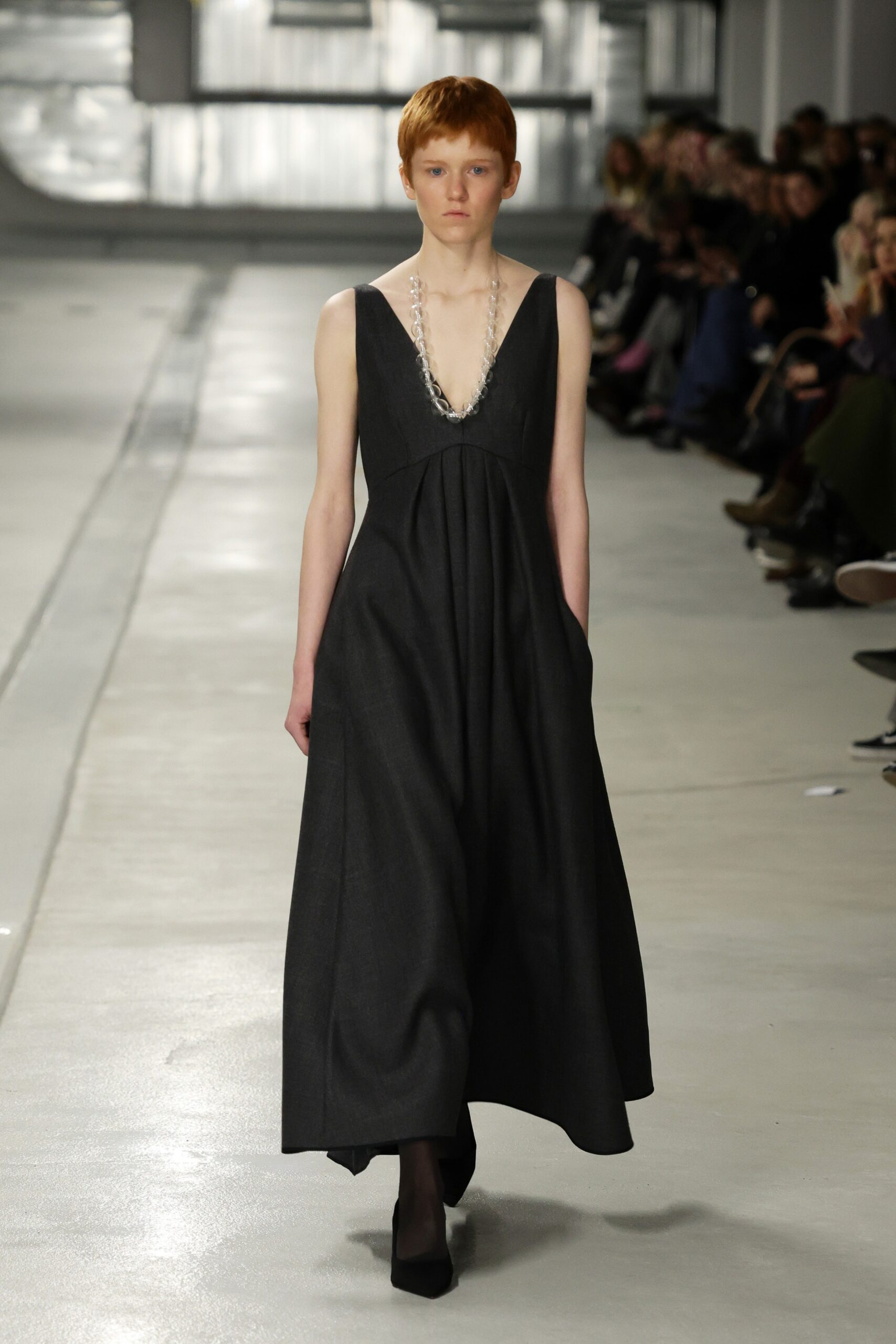 black cotton sleeveless dress