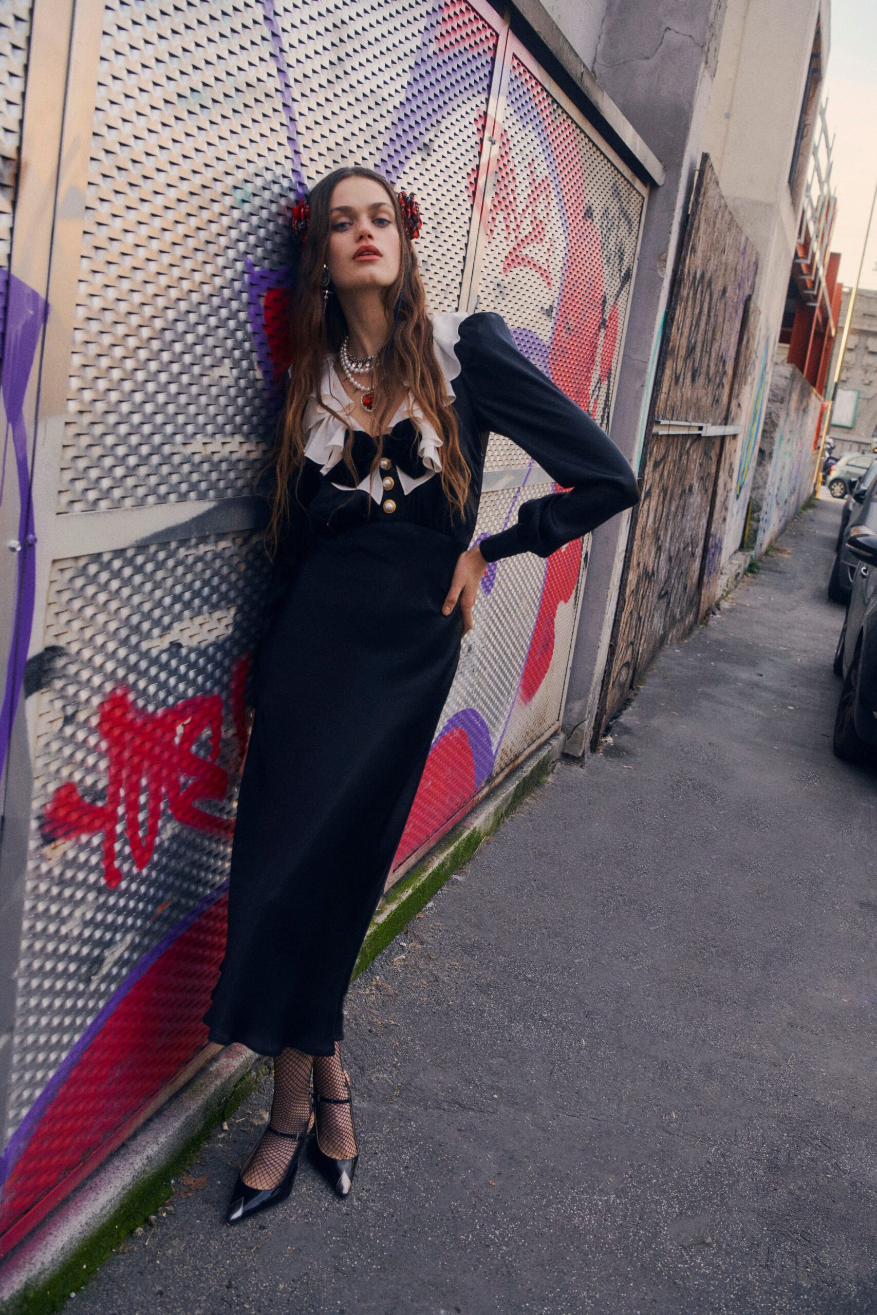 black leather shiny shoes