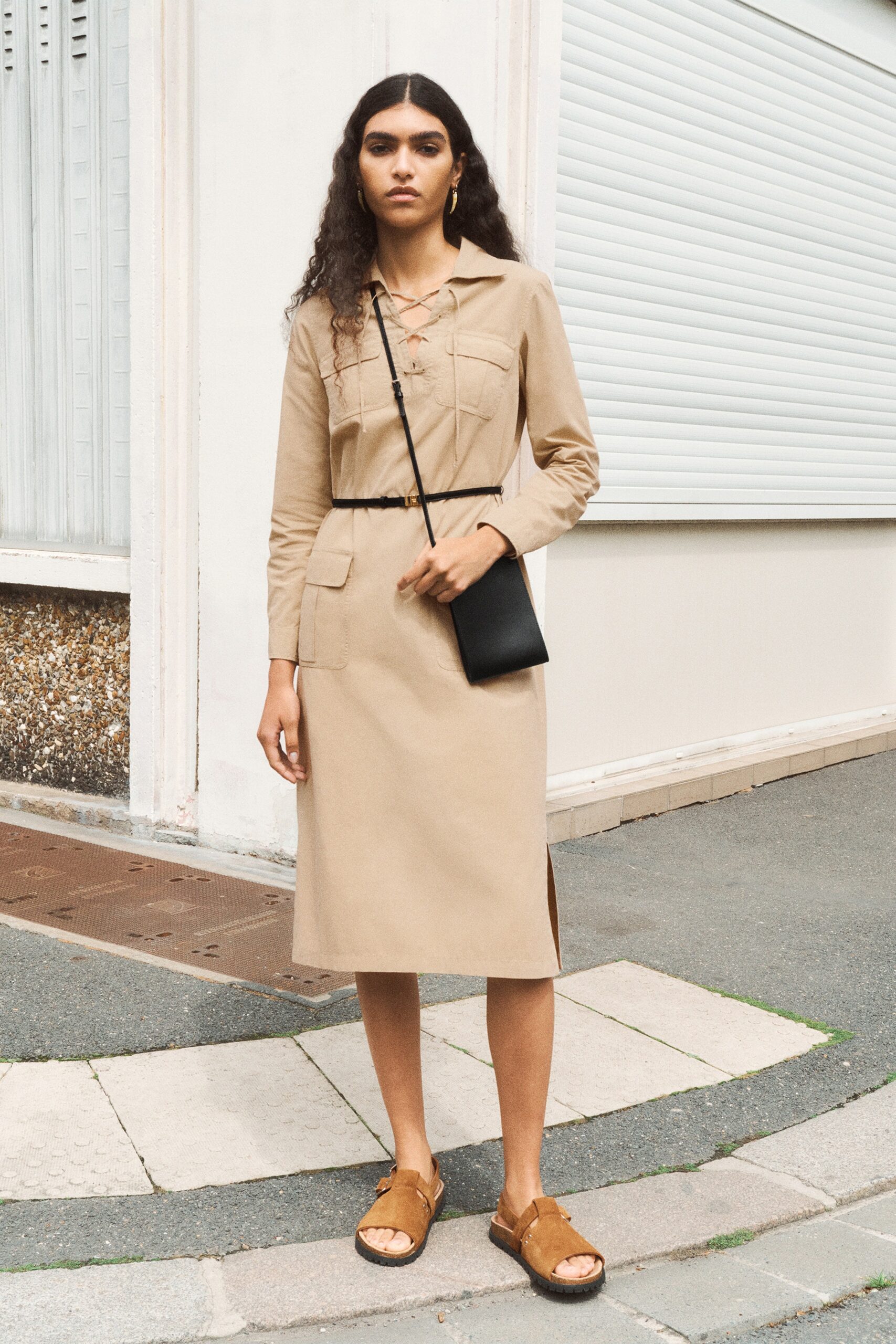 black leather bag