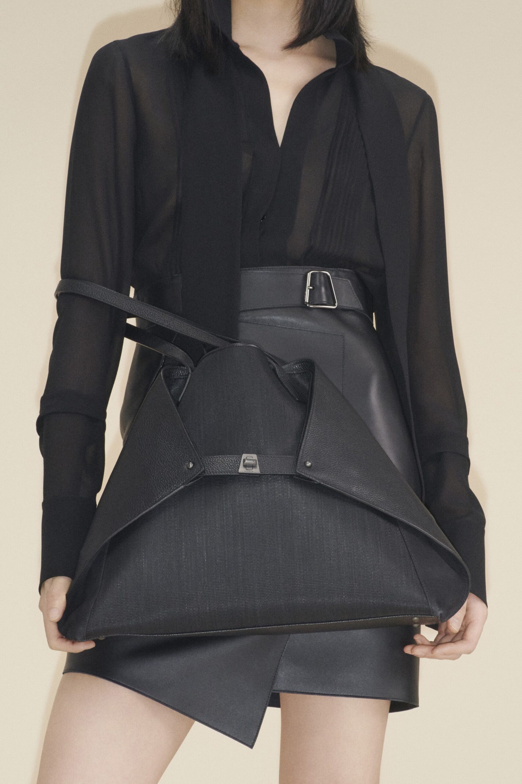 black structured bag