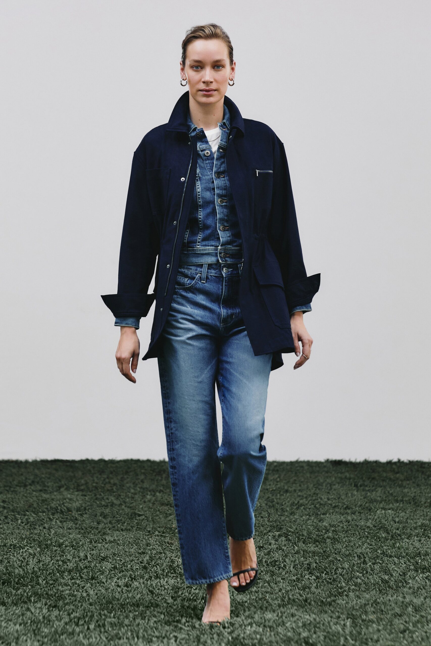 blue denim jacket and jeans