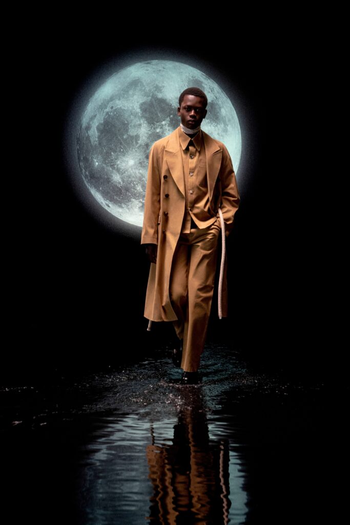 yellow tailored trench and suit