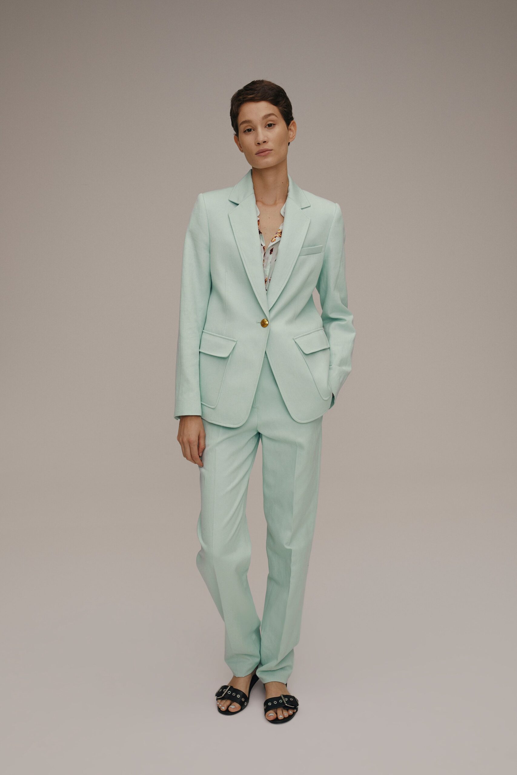mint tailored suit