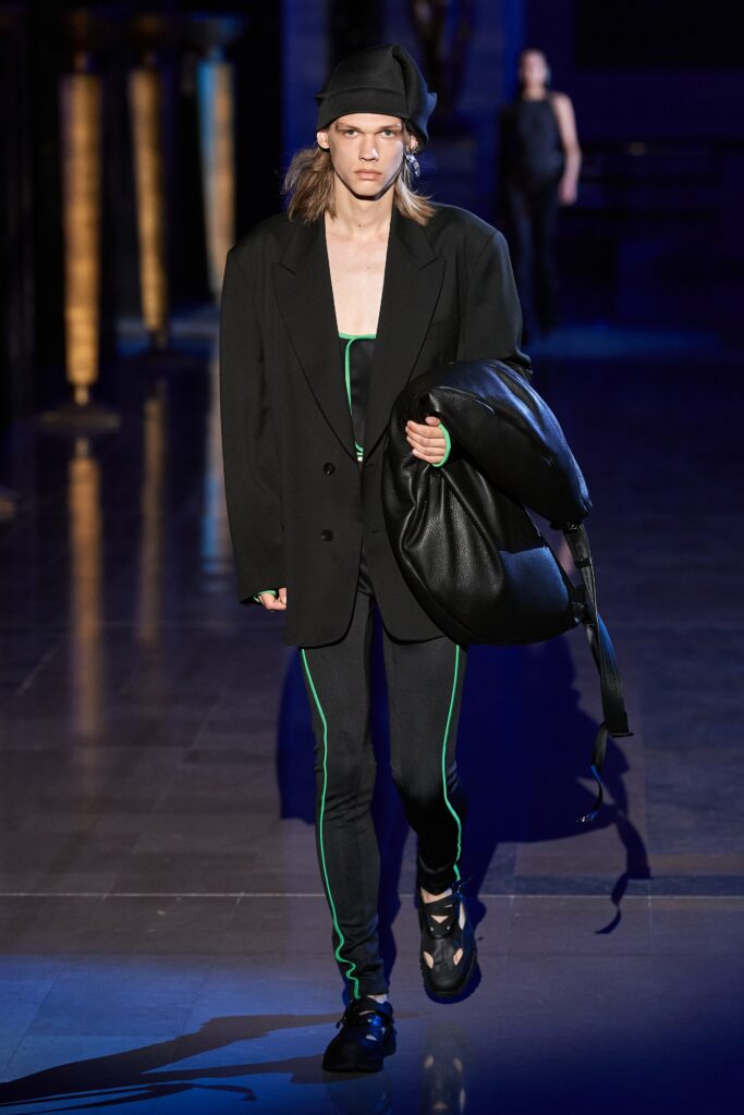 oversized black blazer with fitted top