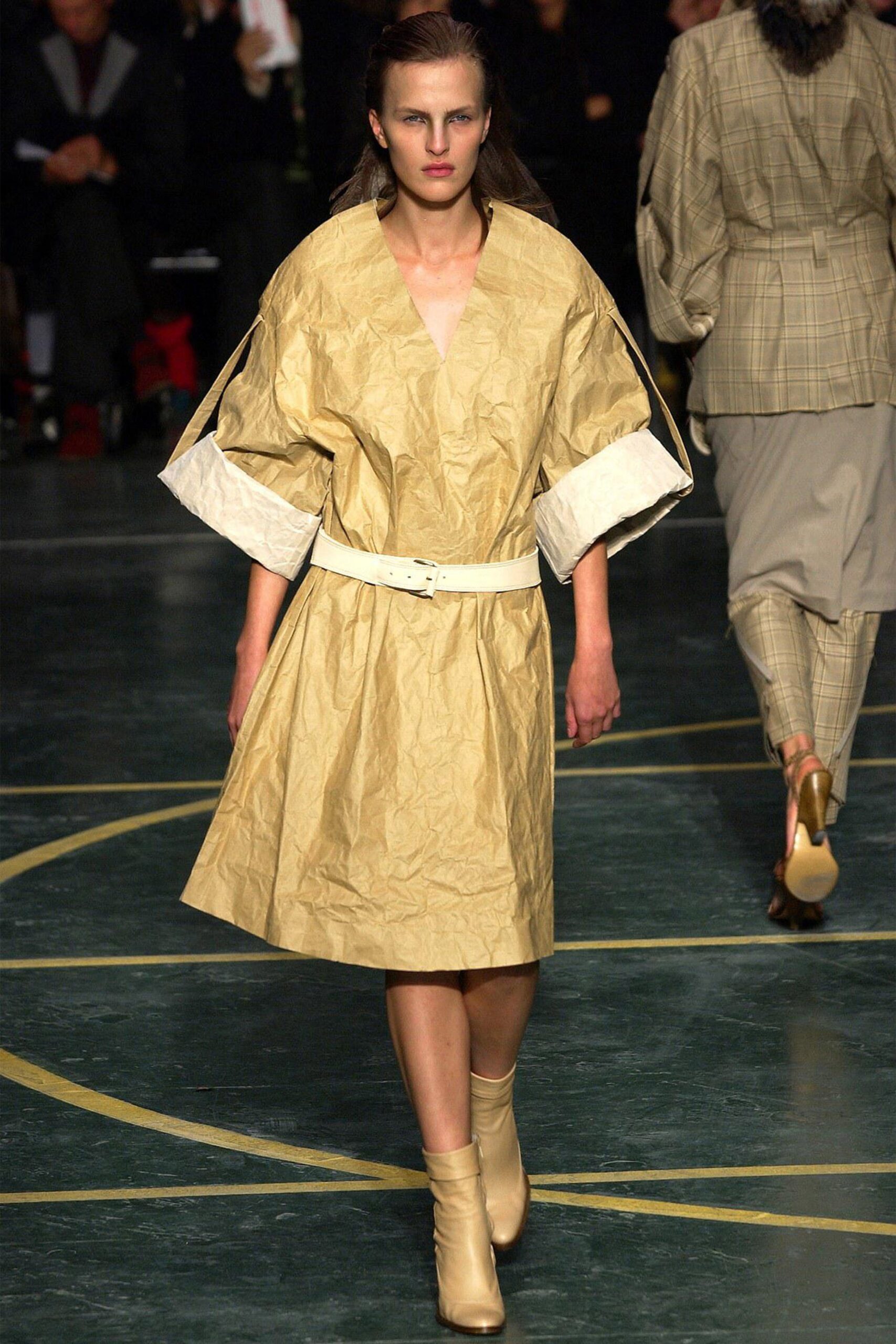 beige cotton short-sleeve v-neck relaxed belted midi dress