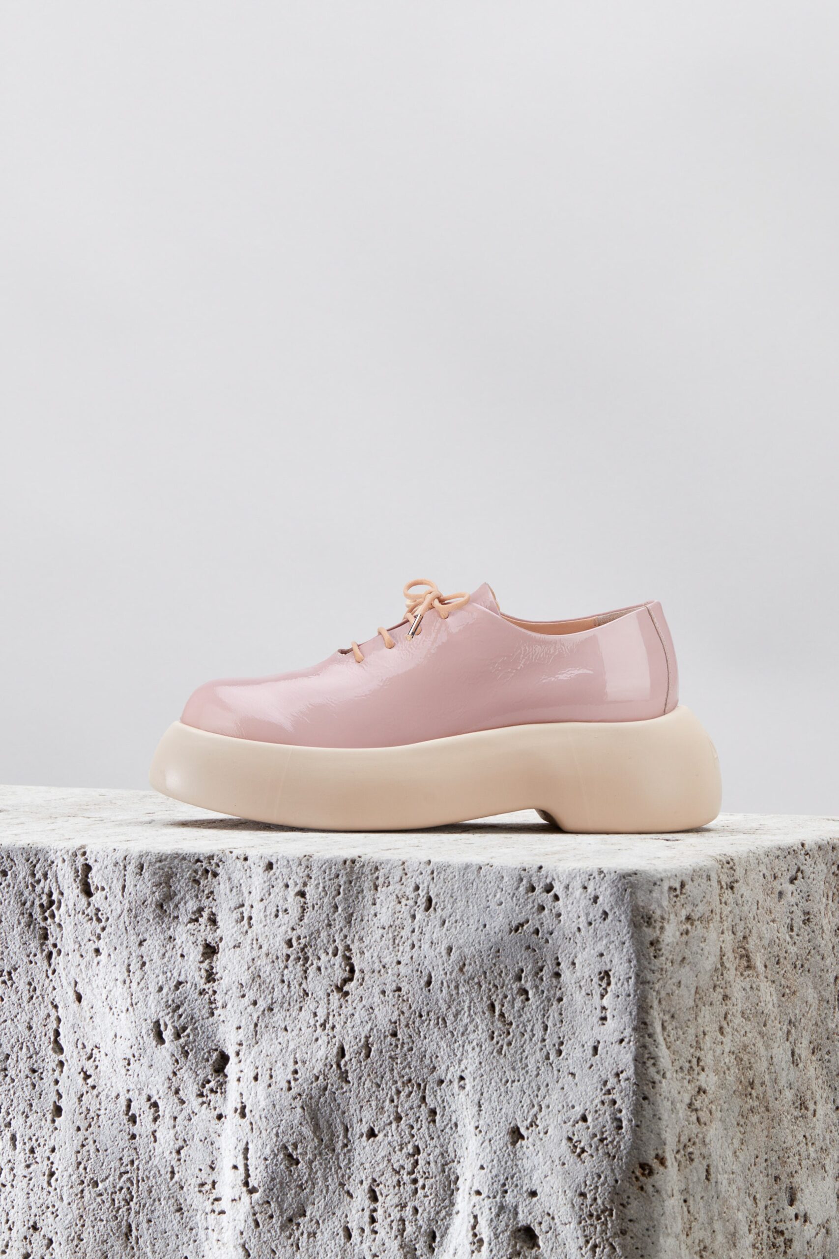 pink vinyl shoes